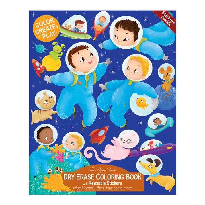 The Piggy Story - Wholesale Coloring Book - Kids & Baby - Space Adventure Dry Erase Coloring Book