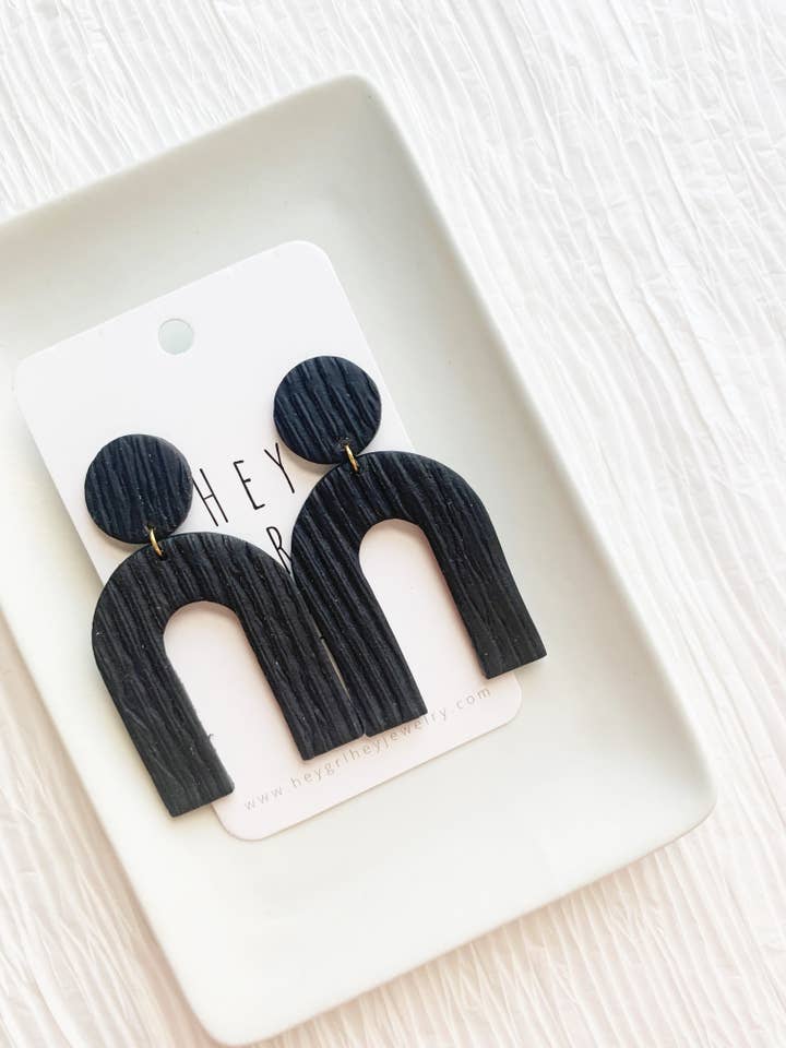 The Azeri Earrings in Black for wholesale by Hey Grl Hey Jewelry