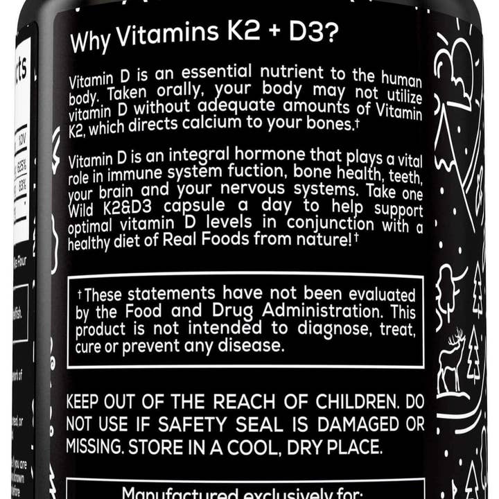 Wild Foods - Wholesale Oral Supplement/Vitamin - Wholesale - Wild Vitamin K2 & D32