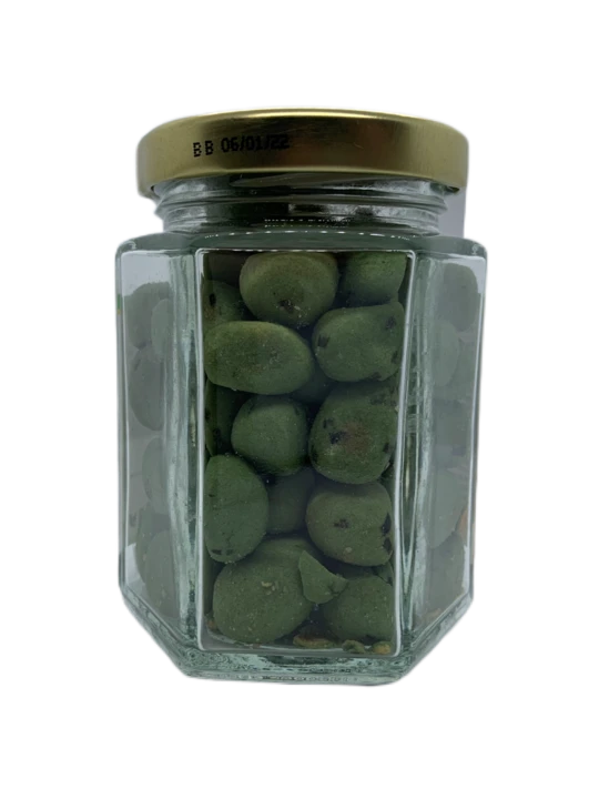 Dormen Foods – wholesale Nuts – The Dormen Wasabi Peanut Hexagonal Jar, 70g2