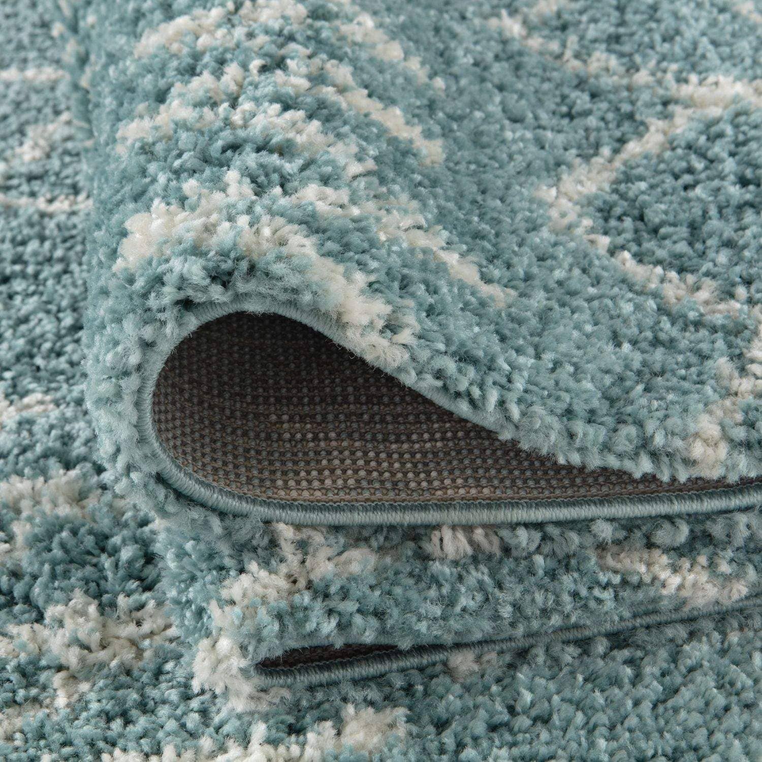 THE RUGS – wholesale Area rug – Moroccan Duck Egg Blue Shaggy Rug | 9502