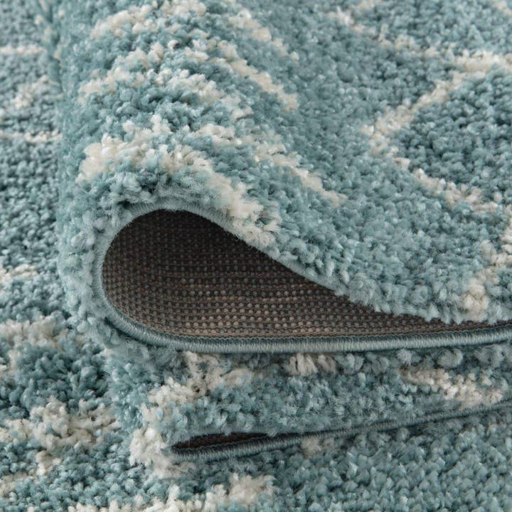 THE RUGS – wholesale Area rug – Moroccan Duck Egg Blue Shaggy Rug | 9502