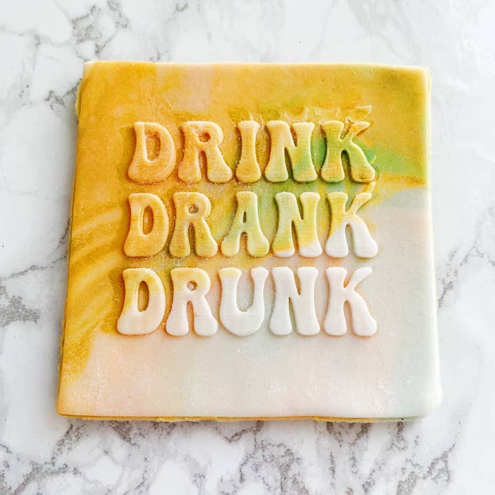Drink Drank Drunk Embosser. for wholesale by Welshcrafter Design