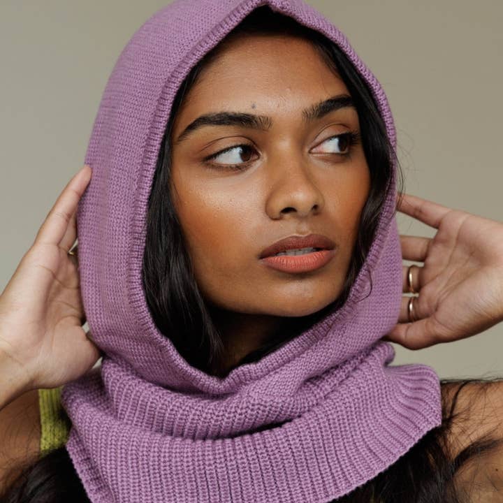 Pink Satin Lined Balaclava in Rose for wholesale on Faire
