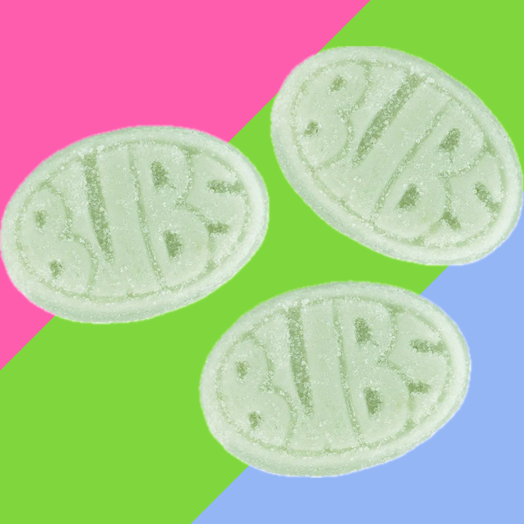 Gaffney's Sweets & Treats Wholesale - Wholesale Gummy - Bubs Vegan Mini Sour Pear Foam Ovals - 2.6kg0