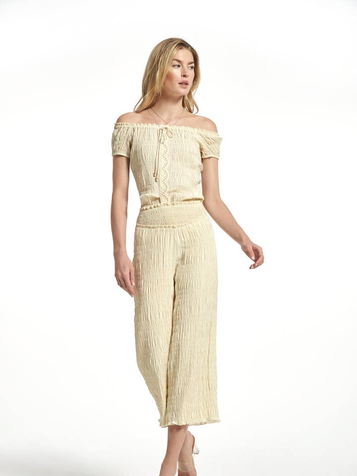 Bruno Voile Pants With Elastic Lines for wholesale by OKY