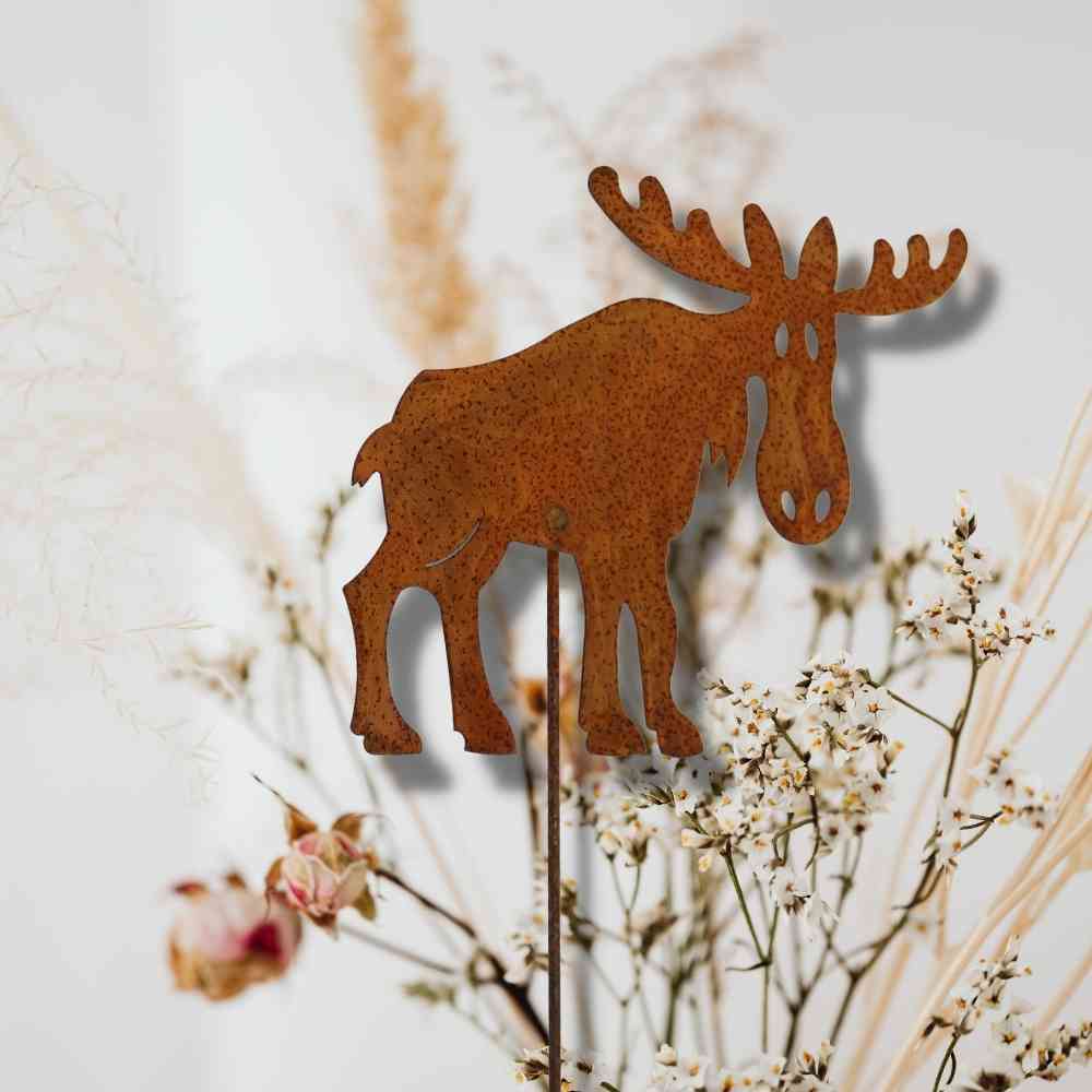 Rostikal - Vendita all'ingrosso Decorazione natalizia - Renna decorativa in ruggine per Natale | Decorazione natalizia Edelrost2