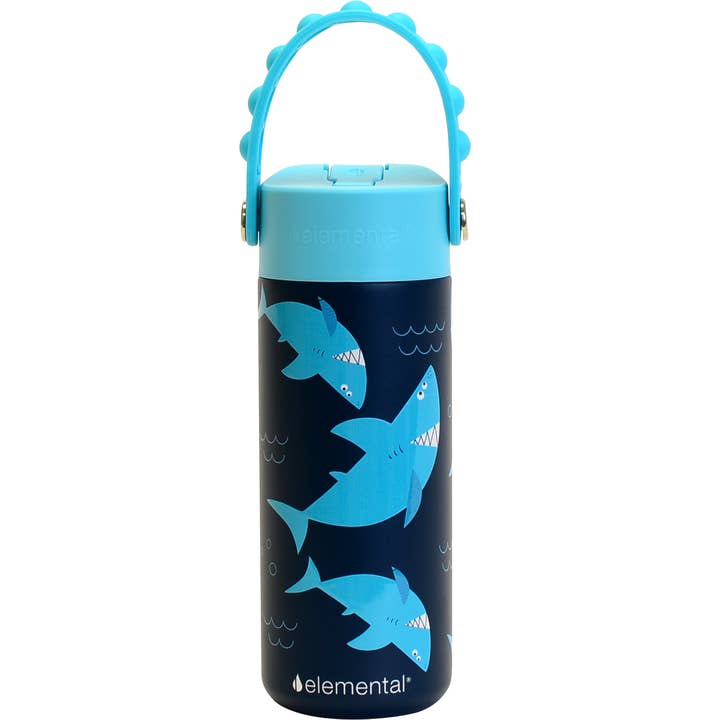 Elemental - Wholesale Water Bottle - Core Insulated Pop Fidget Handle Bottle 18oz - Sharks Ahoy2
