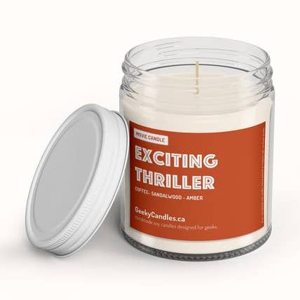Thriller passionnant pour la vente par Geeky candles