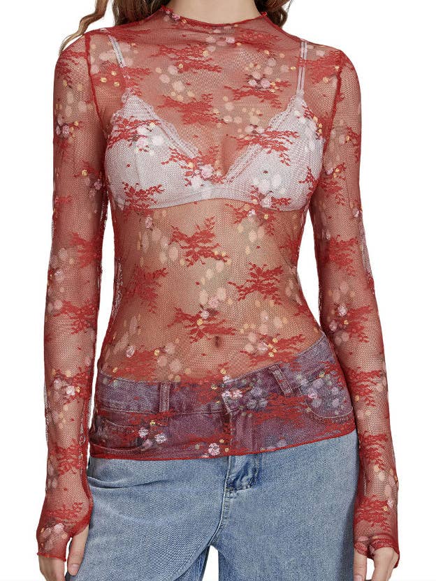 safistyle - Wholesale Blouse - Women's - Lace Mesh Base Top3