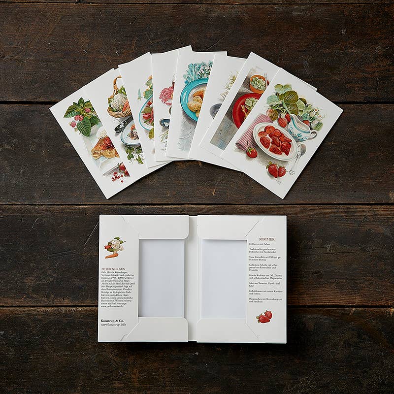 Koustrupco – wholesale Stationery/notecard set – Cardfolder So schmeckt der sommer - 8 cards (german)2
