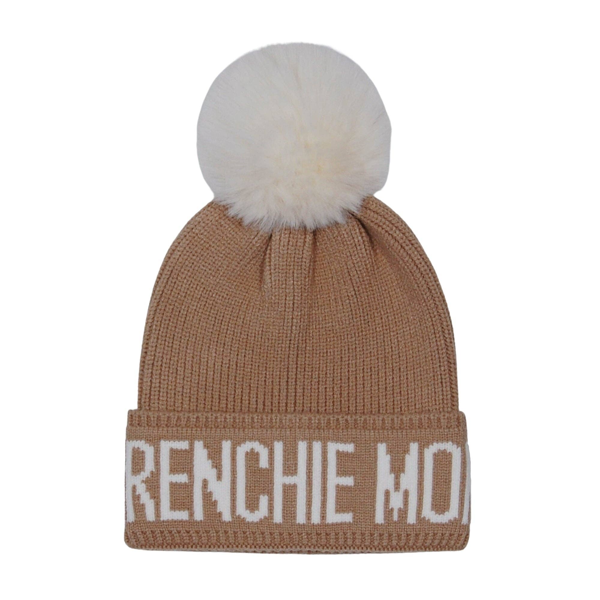 HATPHILE - Wholesale Beanie - Women's - HatPhile Frenchie Mom PomPom Knit Beanie – Cozy Toque Stocking for French Bulldog Moms1