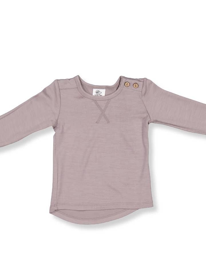 WYATT LONGSLEEVE TOP | Taupe for wholesale by Little Flock of Horrors