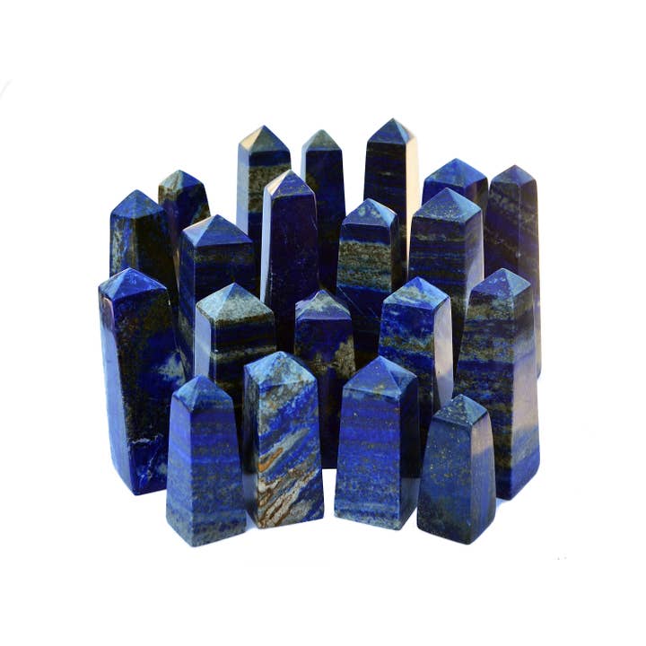 Lapis Lazuli Tower 1 Kg Lot (3-6 Pcs) A Quality for wholesale by Kaia & Crystals
