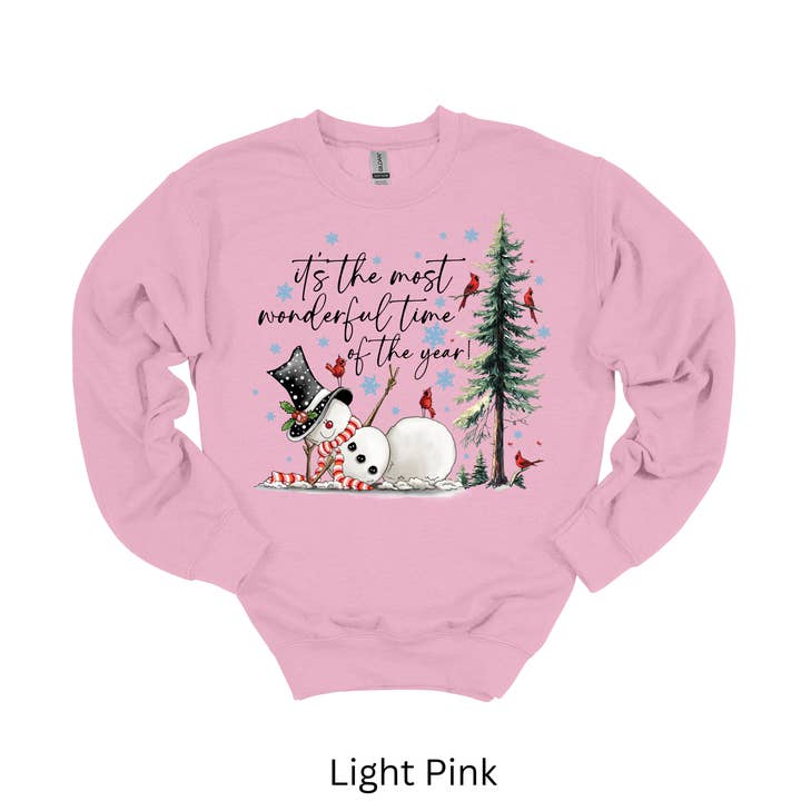It's the Most Wonderful Time of the Year Funny Snowman Sweat for wholesale by Aint Just Tees