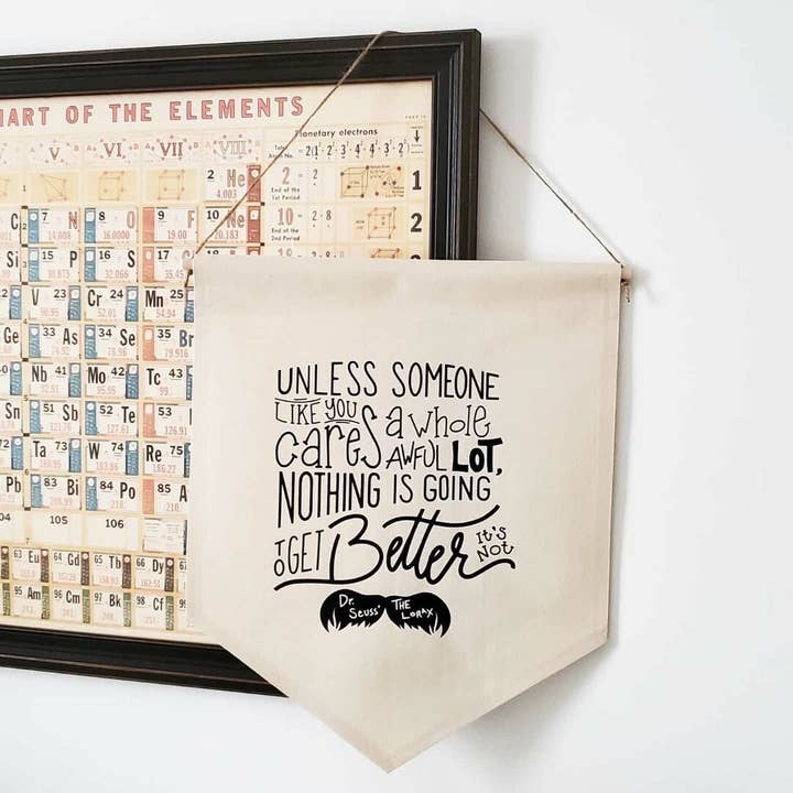 Handmade Halle Hauer Dr. Suess The Lorax Hand Lettered Wall for wholesale by Matriarch Handmade