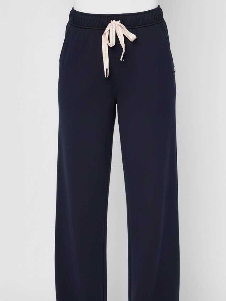 Softest Fleece Drawstring Pant in New Navy for wholesale by Stateside