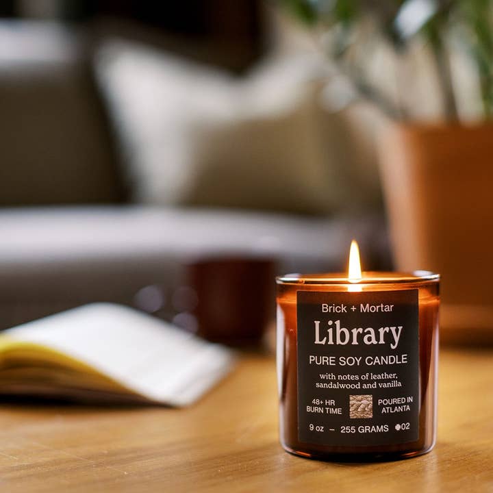 Brick+Mortar - Wholesale Jar/Filled Candle - Library Scented Candle2
