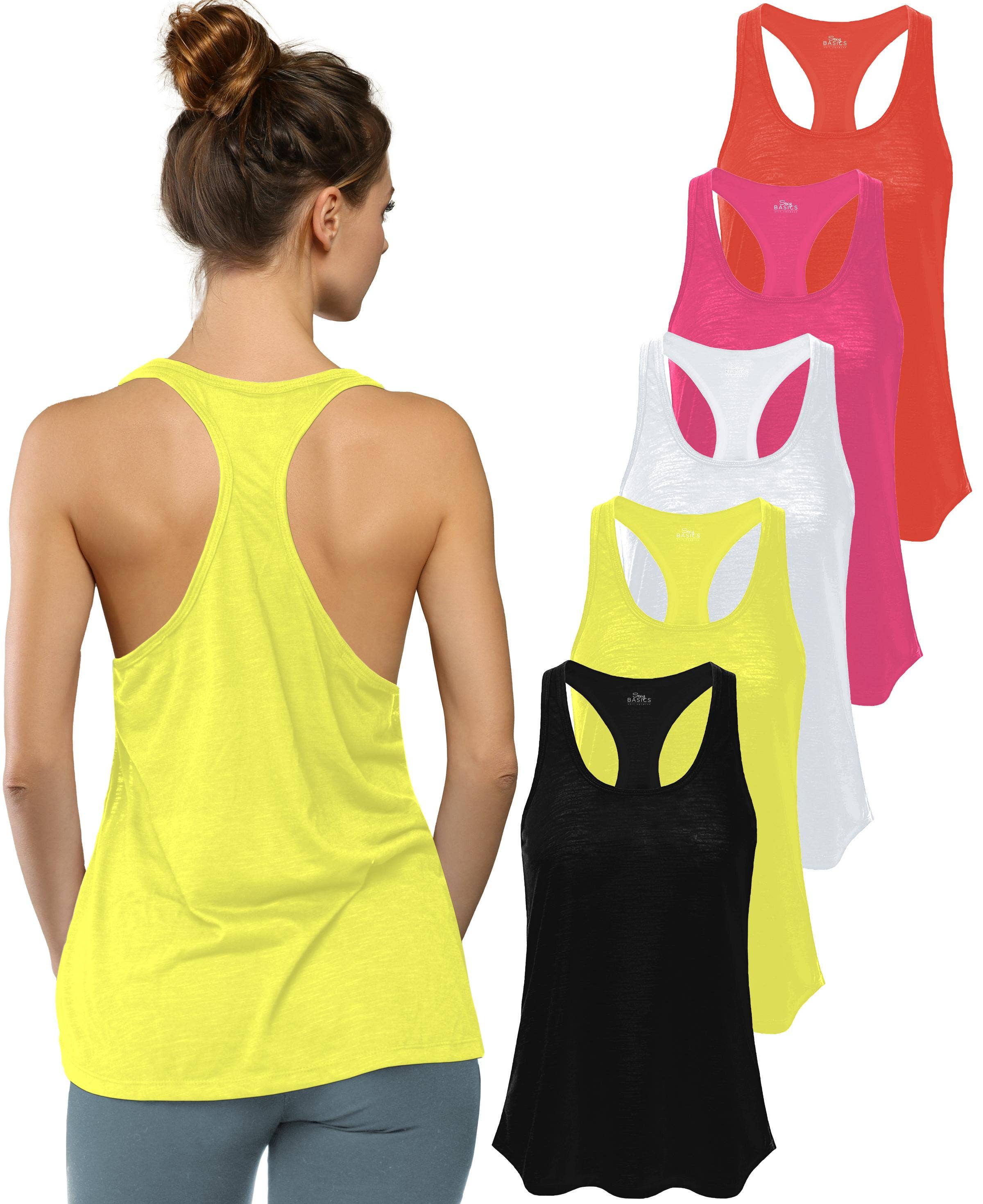 I-Wear Brands – Engroshandel Tanktop – Kvinder – 5 Pack Kvinder Svømmetøj Poly-Slub Udbrændthed Tank Top6