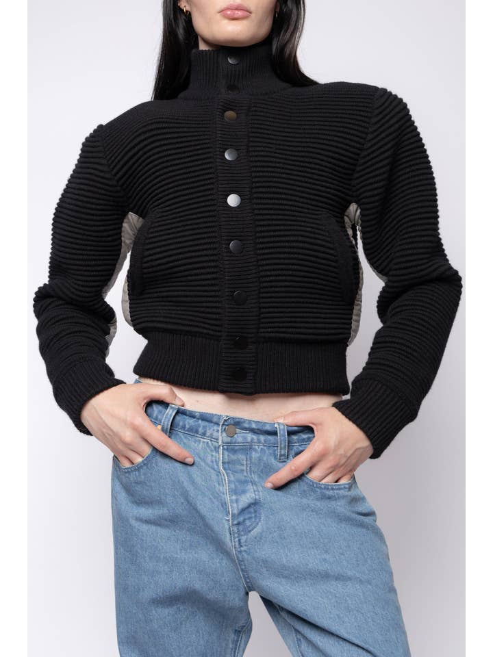 FANG - Wholesale Bomber Jacket - Men's - Power Shoulder Knitted Bomber9