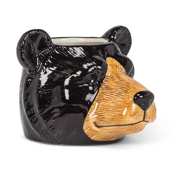 Medium Black Bear Planter-3.5"H for wholesale by Abbott