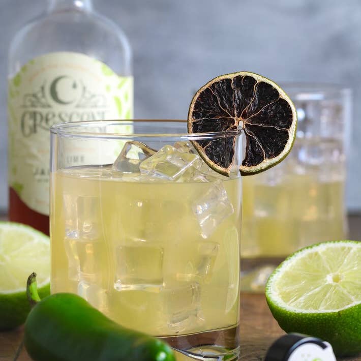 Crescent Simples - Wholesale Cocktail Mix/Syrup - Bar Size Lime Jalapeno Simple Syrup3