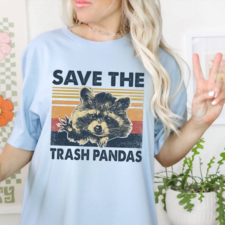 Camiseta Save The Trash Pandas *AJUSTE UNISEX* 1014 para venta al por mayor de 208T2.0