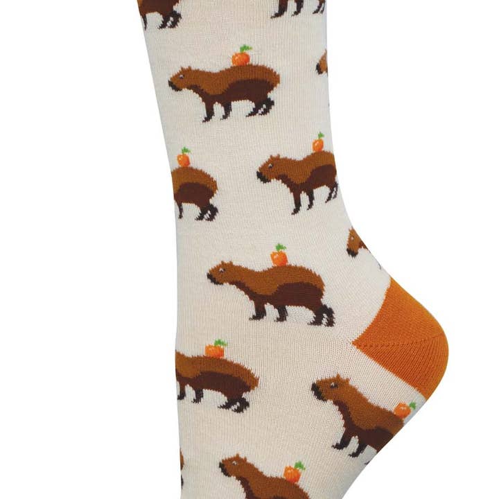 Capybara Orange 6er-Pack für den Großhandel von Socksmith Europe