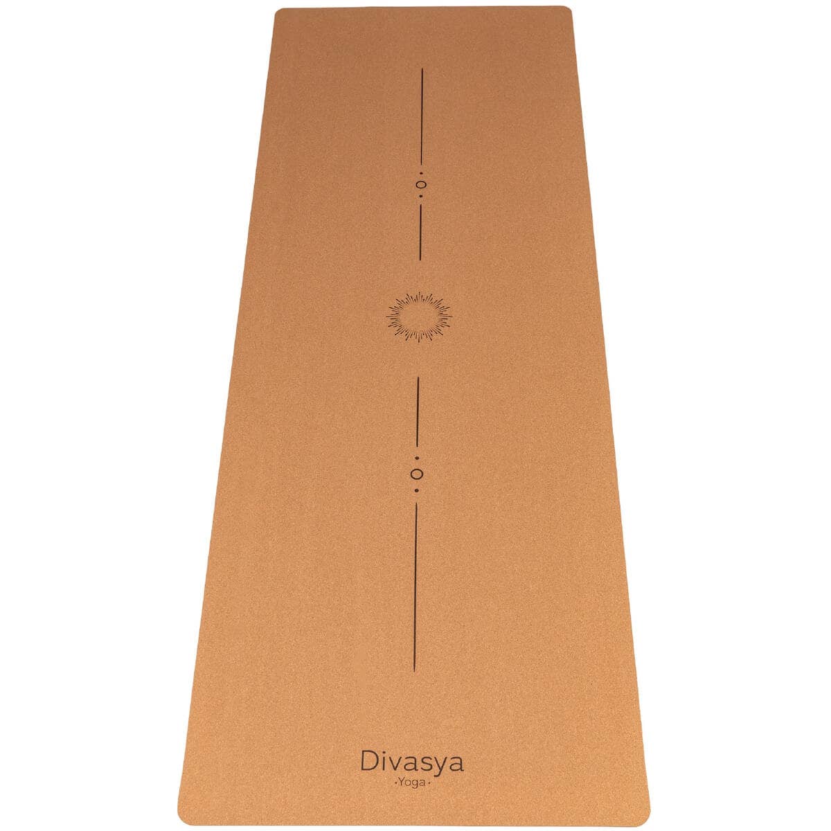 Divasya - Wholesale Yoga Mat - Cork & Natural Rubber Yoga Mat | 183 x 66 x 0.4cm | in 6 Yoga Designs | with Carrying Strap17