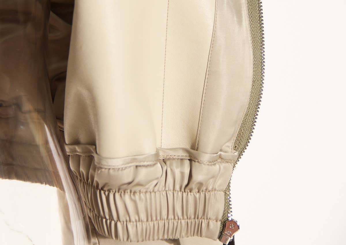 aprikos JK007 fleecepufferjacka i konstfårskinn för wholesale på Faire8