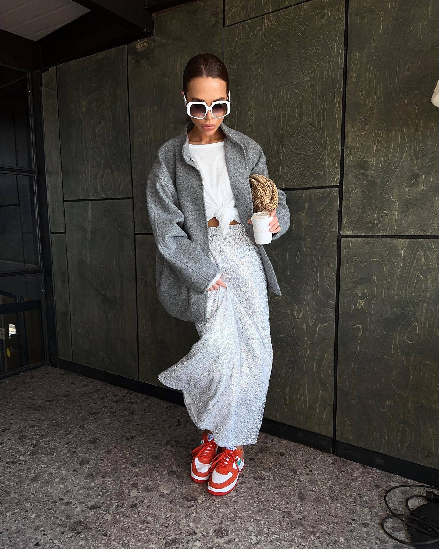 Marayn - Wholesale Coat - Women's - Gray Wool Coat Chic Modern Timeless Style8