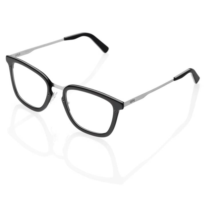 lunettes de vue rectangulaires en acétate noir DP69 pour hommes DPV057-01 pour la vente par dp69