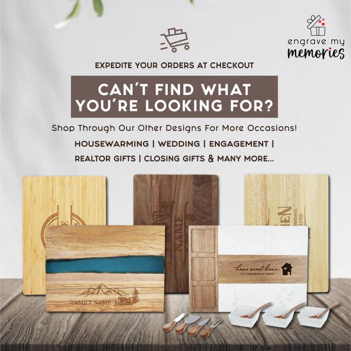 Engrave My Memories - Wholesale Serving Tray - 11 Piece Charcuterie, Marble Charcuterie Serving Board Set