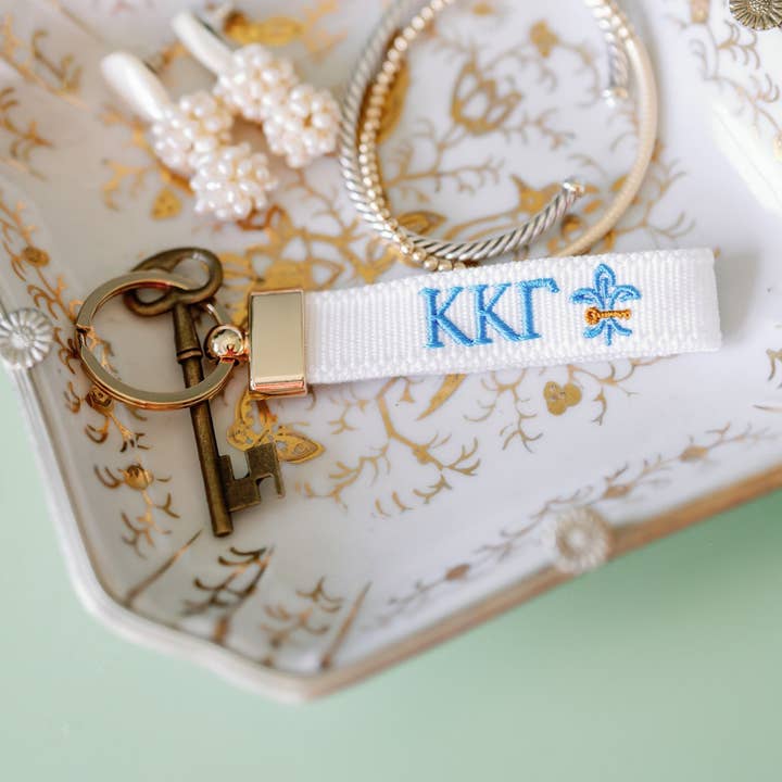 Kappa Kappa Gamma Embroidered Keychain, Sorority for wholesale by Gracefully Made Art