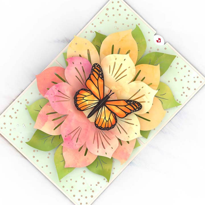 Lovepop Cards - Wholesale Everyday Greeting Card - Monarch Butterfly Bloom Card, 5x7" Pop-Up Cards4