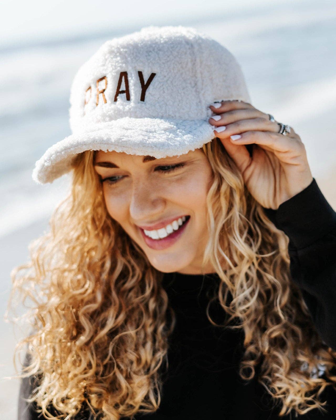 In God We Must - Wholesale Trucker Hat - Women's - 'Pray' Sherpa Snapback5