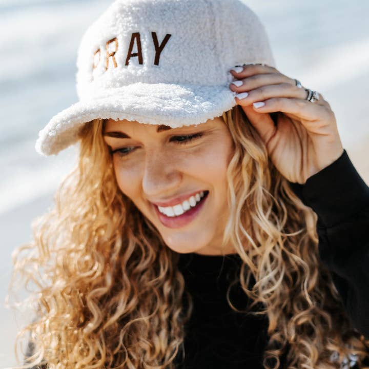 In God We Must - Wholesale Trucker Hat - Women's - 'Pray' Sherpa Snapback5