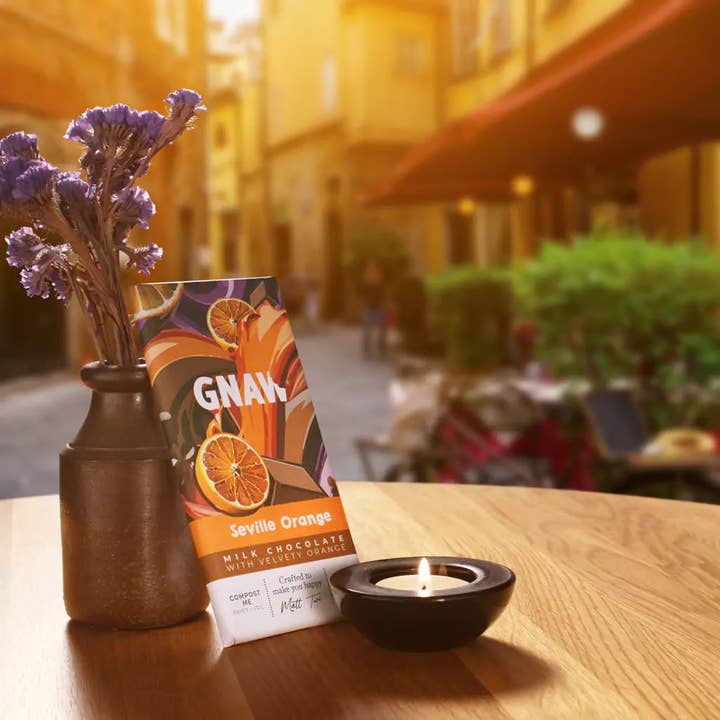 GNAW Chocolate – wholesale Chocolate bar – Seville Orange - Milk Chocolate Bar2