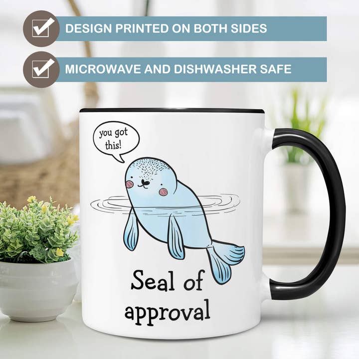 Seal of Approval Coffee Mug for wholesale by Foxy Mug