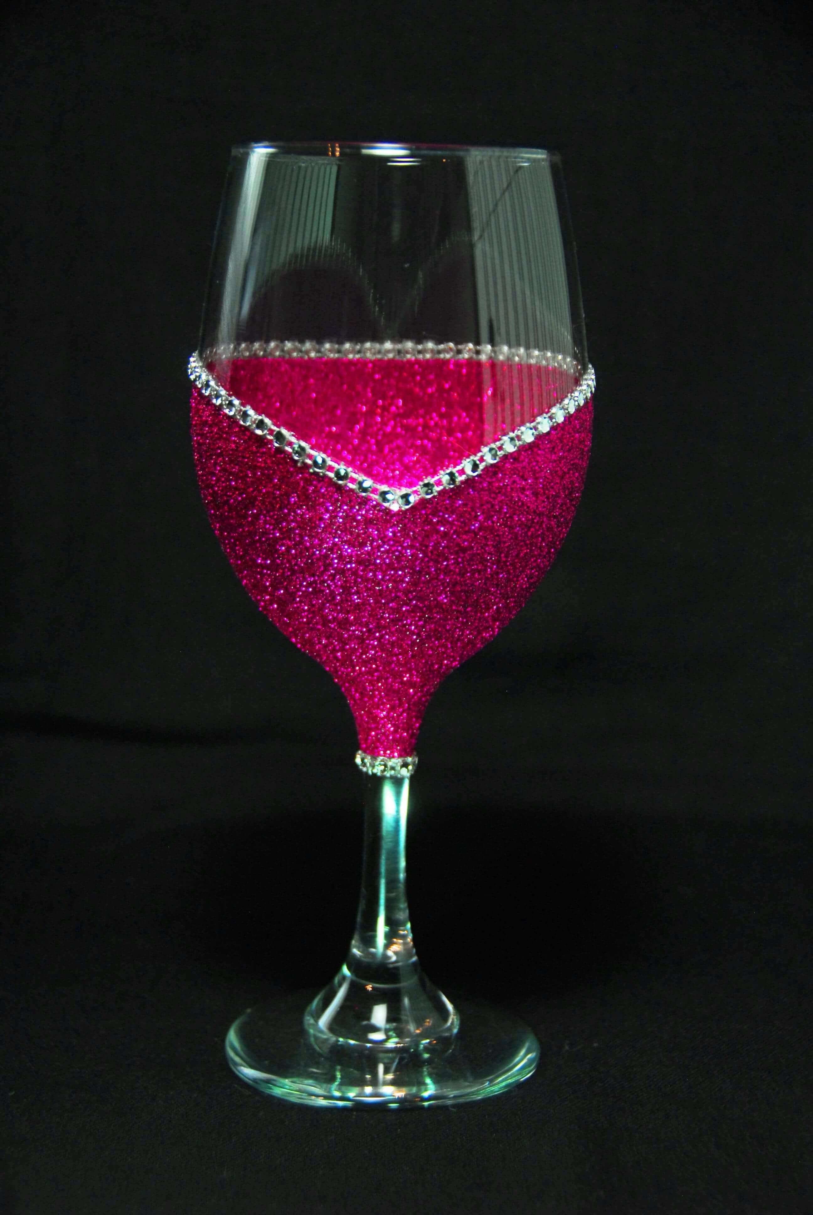 WineyBitches.Co - Wholesale Wine Glass - WB Original Classy Glassy – Bling Stem V Style Wine Glass (Signature Collection)3