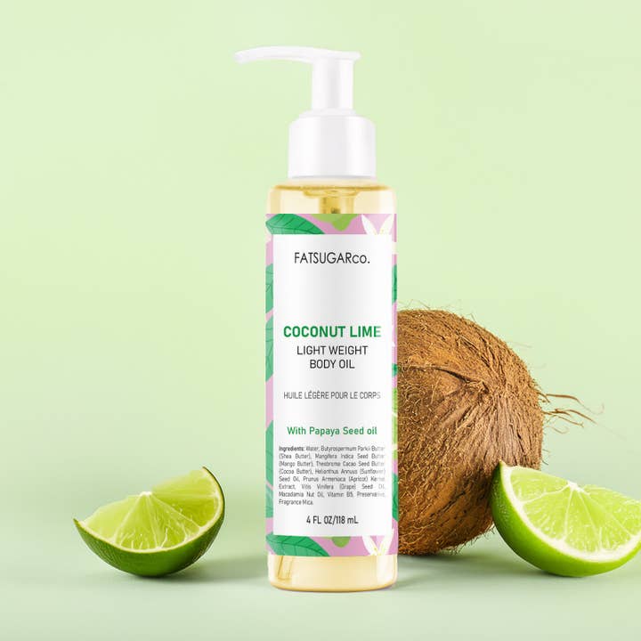 Kokos Lime Kropsolie for engroshandel hos Fatsugarco