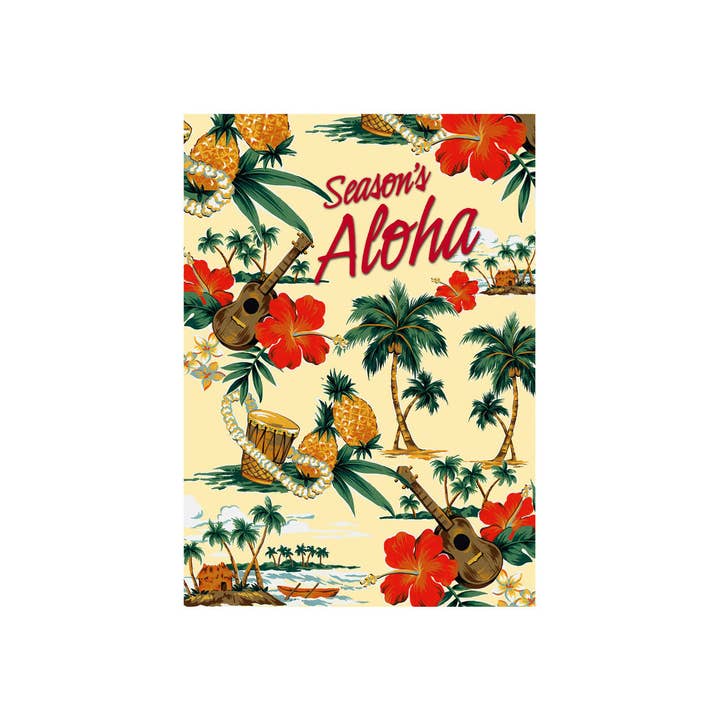 Just Write Arts - Wholesale Christmas Card - Season's Aloha Merry Christmas Hawaiian Style