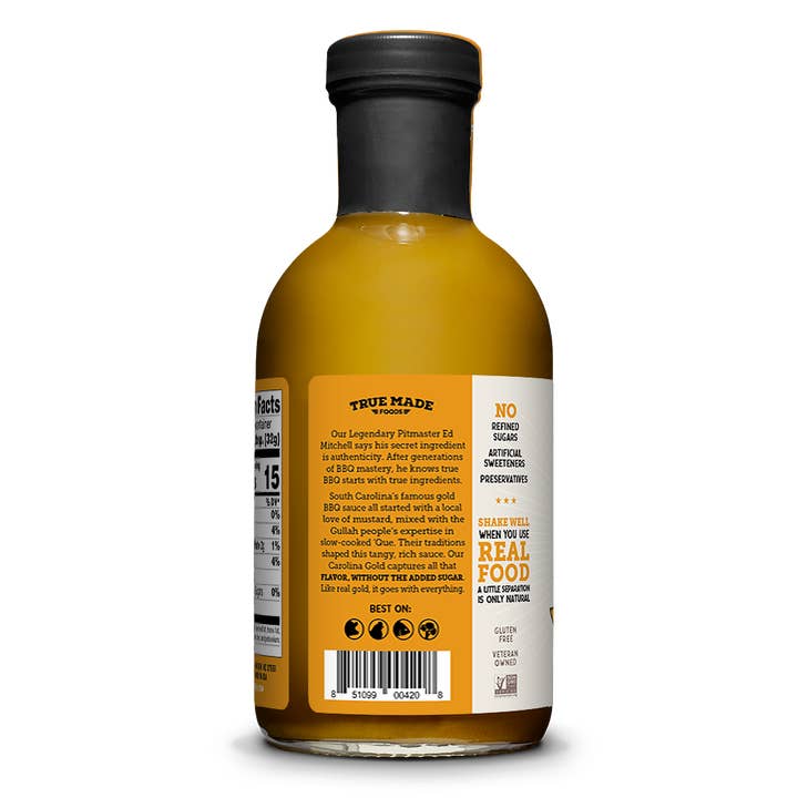 True Made Foods - Wholesale BBQ Sauce - Pitmaster Carolina Gold BBQ Sauce, No Sugar Added2