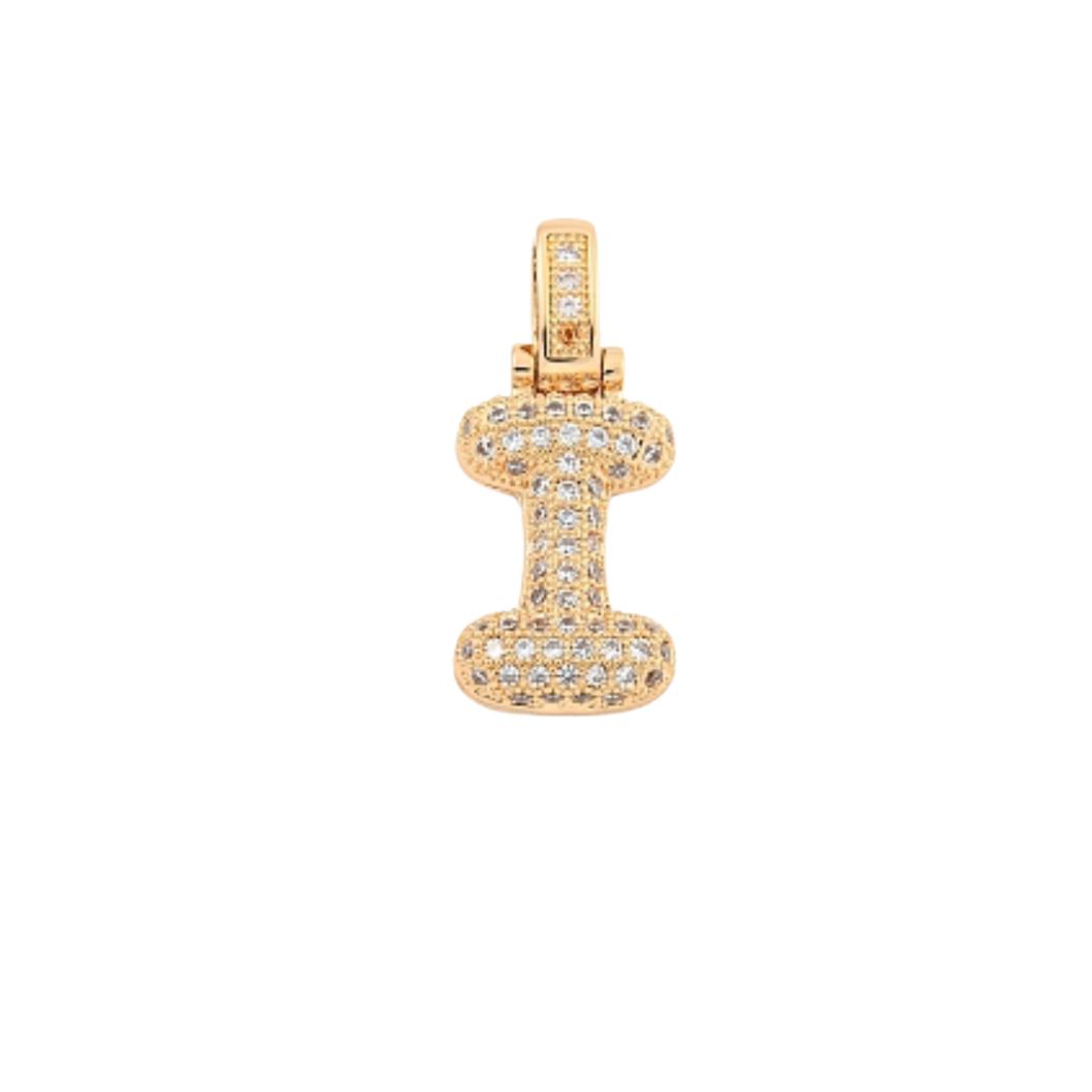 The Charm Bar Company - Wholesale Individual Charm/Pendant - Light Gold Rhinestone Bubble Initial Letter | Alphabet Charm8