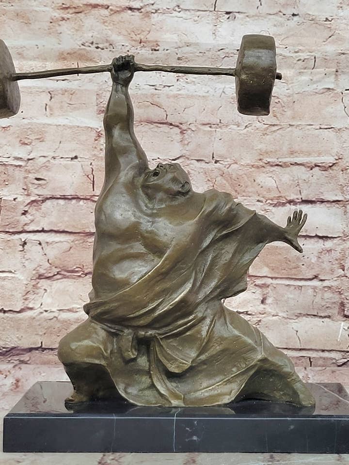 Original Milo Tyngdlyftare Abstrakt Samtida Konst Brons Skulptur Handgjord för wholesale av Bronzhaus