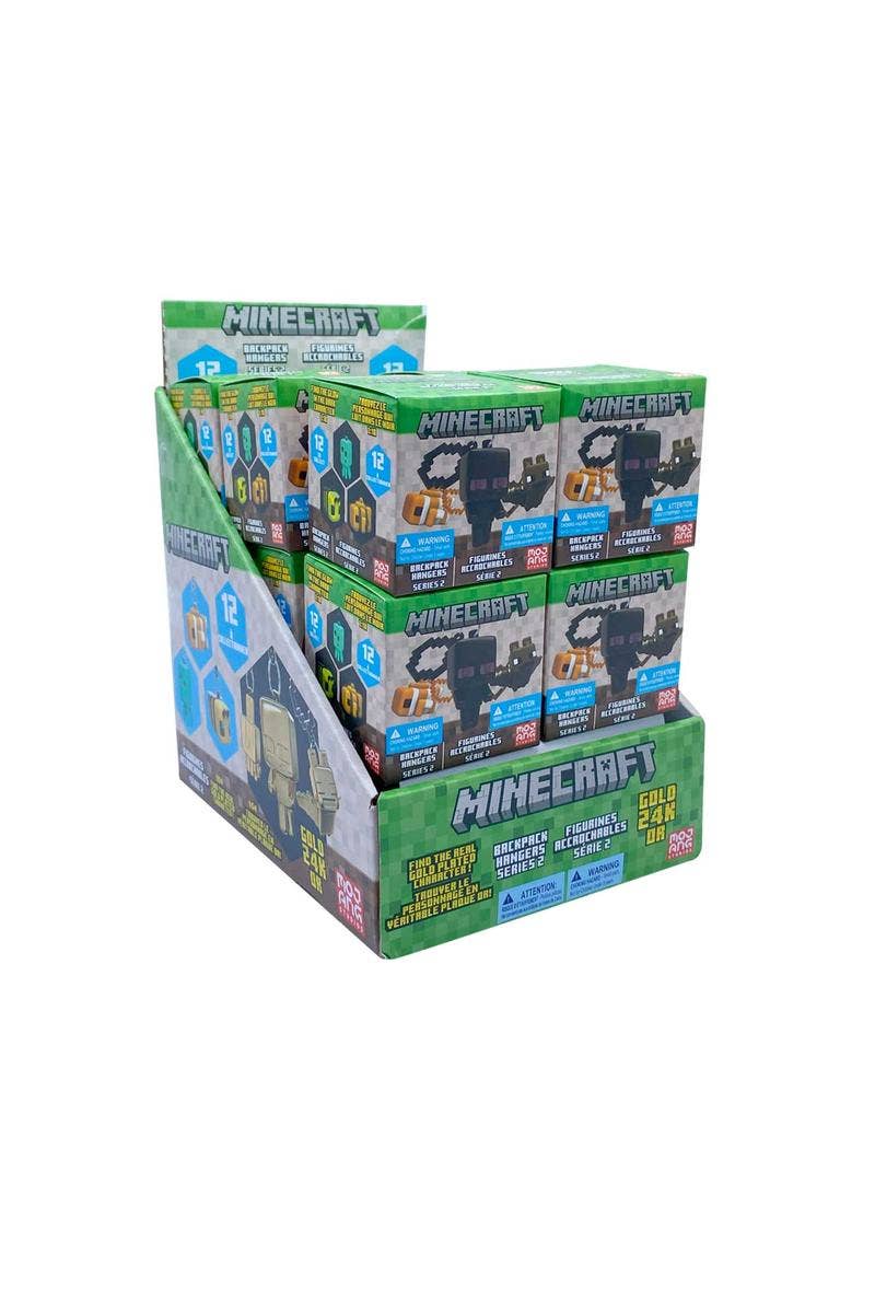 License 2 Play Toys - Wholesale Figurine Toy - Kids - Minecraft Backpack Clip On Figs S2 18pc Counter Display1