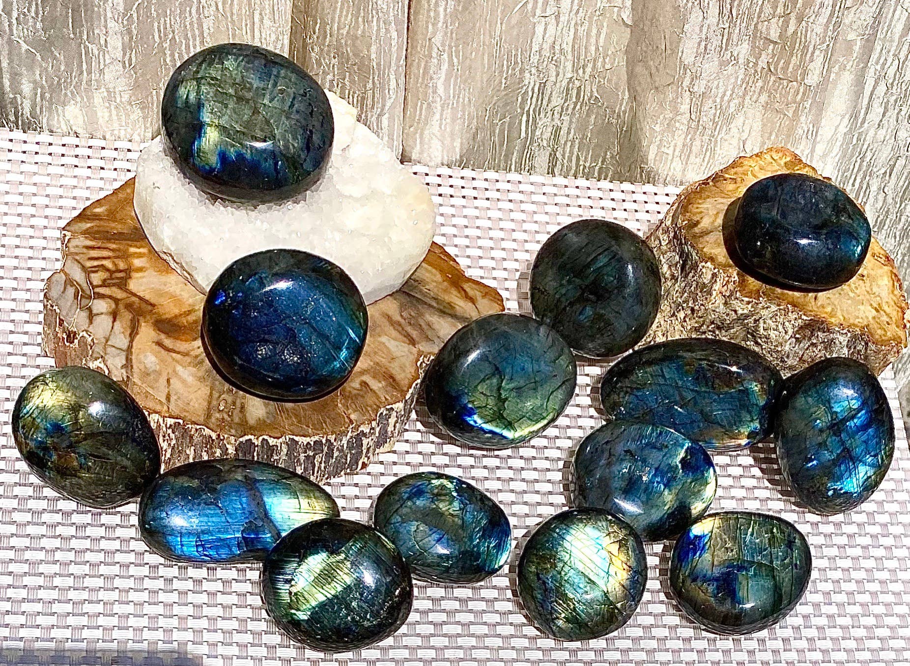 KayleeNYC - Wholesale Spiritual Stone/Crystal - Wholesale Lot 2 Lbs Natural Labradorite Palm Stone Crystal6