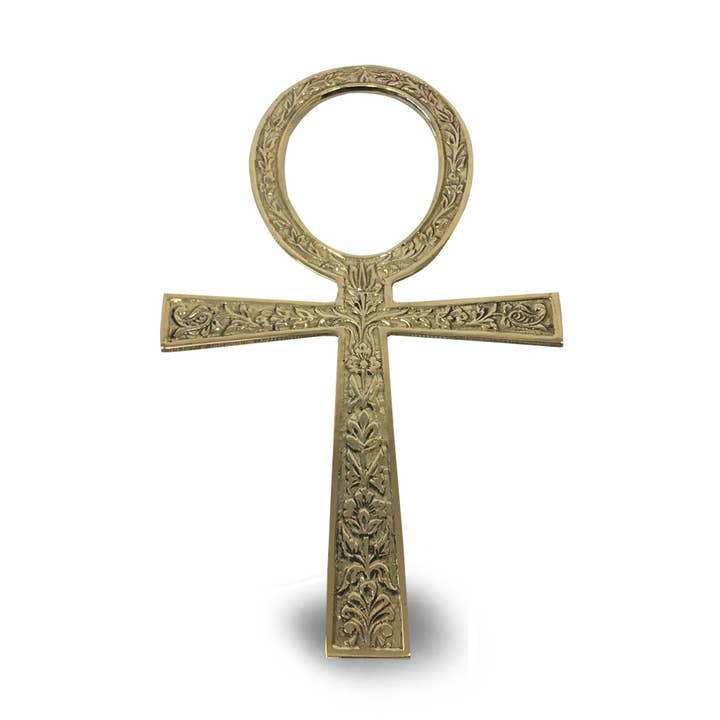 Green Tree - Wholesale Decorative Tabletop Object - Hanging Ankh Embossed 20cms0