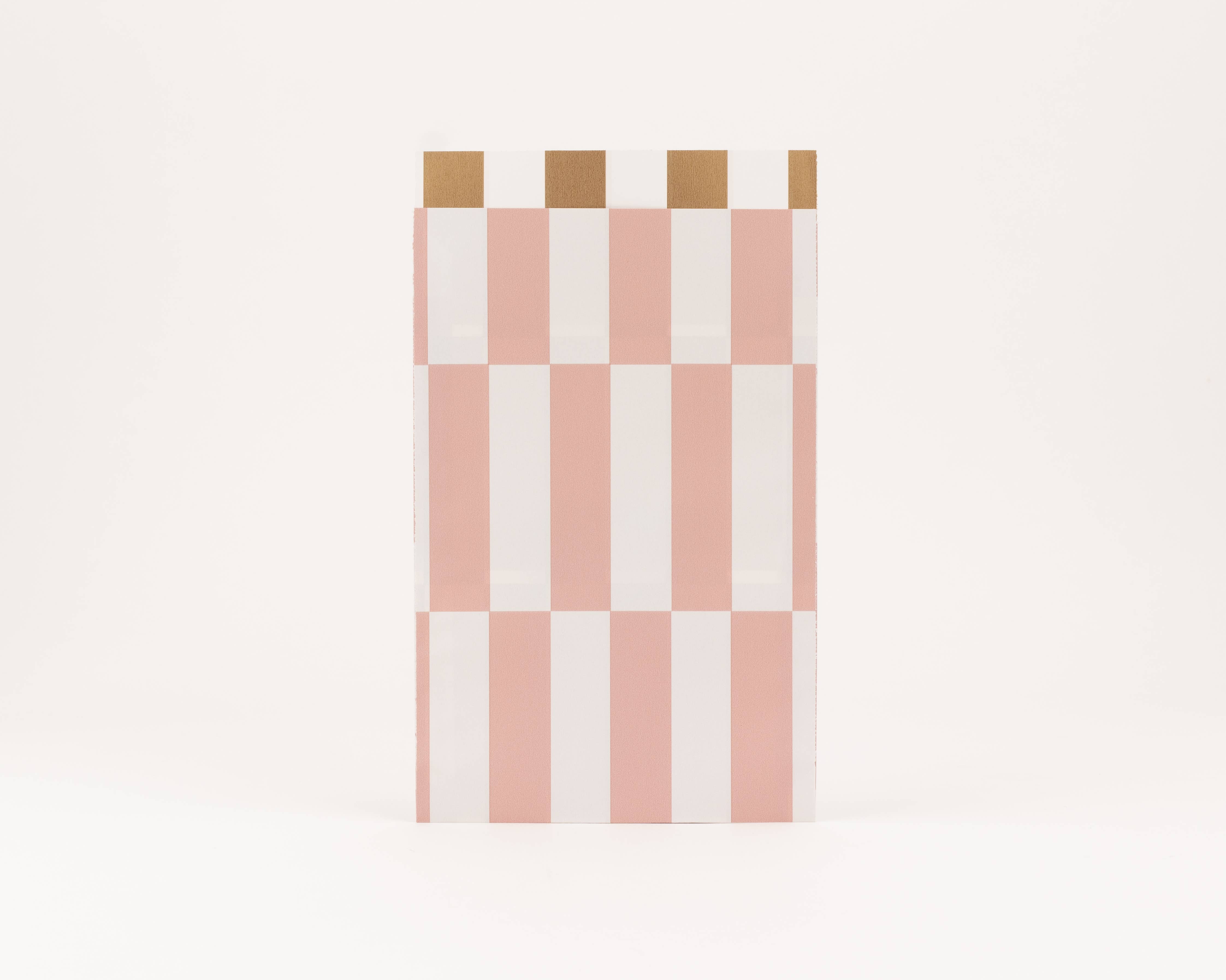 liebevoll verpackt - Wholesale Cadeautasje - Papieren tassen Bold Stripes, Roze3