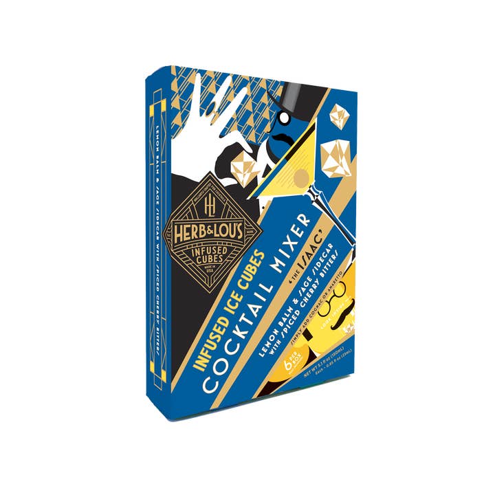 Herb & Lou's - Wholesale Cocktail mix/syrup - Lemon Balm & Sage Sidecar Cocktail Mixer Cubes - 6-Cube Pack1
